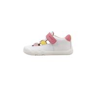 Geox B STEPPIEUP Girl A, Basket Bébé - Fille, White/DK Pink,