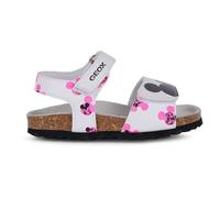 Geox Baby Girl's B Chalki Sandal, White Fluofuchsia, 3.5 UK Child