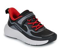 Geox Chaussures de sport pour enfant PRO-Ran J65P7F, noir et rouge, fermeture à déchirure, ergonomique et amortissante, Noir et rouge, 28 EU