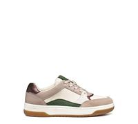 Geox Baskets pour femme D564QB en cuir lisse beige, beige, 36 EU