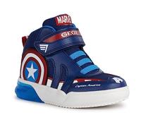 Geox J Grayjay Boy Basket, Navy Red, 37 EU