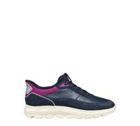 Geox Baskets SPHERICA Plus en cuir lisse bleu pour femme