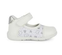 Geox Bébé Fille B Elthan Girl A Ballet Flat, Blanc/Argent, 20 EU