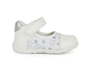 Geox Bébé Fille B Elthan Girl A, Blanc Argent, 22 EU