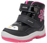 Geox Bébé Fille B Flanfil B ABX Ankle Bateau, Black Fuchsia, 24 EU