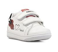 Geox Bébé Fille B New Flick Girl Basket, Blanc/Rouge, 22 EU
