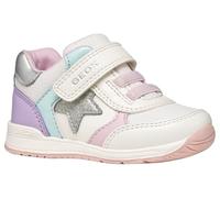 Geox Bébé Fille B Rishon Girl A Basket, Blanc cassé et Lilas, 22 EU