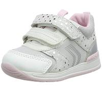 Geox Bébé Fille B Rishon Girl A Premiers Pas, White/Silver, 22 EU