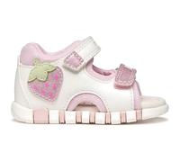 Geox Bébé Fille B Sandal Iupidoo Gir, Blanc/Rose, 24 EU