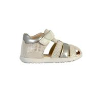 Geox Bébé Fille B Sandal Macchia Gir, Blanc cassé Lt Silver, 18 EU