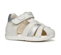 Geox Bébé Fille B Sandal MACCHIA GIR, White/Silver, 22 EU