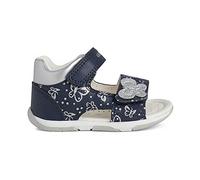 Geox Bébé Fille B Sandal Tapuz Girl Premiers Pas, Navy/Silver, 25 EU