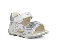 Geox Bébé Fille B Sandal Tapuz Girl Premiers Pas, White/Silver, 24 EU