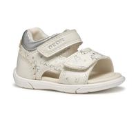 Geox Bébé Fille B Sandal ZAPITO Girl, White/Silver, 21 EU