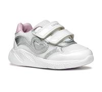 Geox Bébé Fille B SPRINTYE Girl A Basket, White/Silver, 21 EU