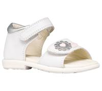 Geox Bébé Fille B Verred A Sandales, Blanc/Argent, 22 EU