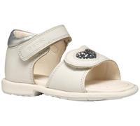 Geox Bébé Fille B VERRED B Sandale, White/Lt Silver, 24 EU
