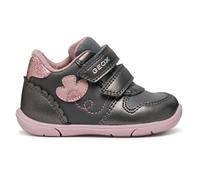 Geox Bébé Fille B Zapito Girl First Walker Shoe, Gris foncé Rose, 18 EU
