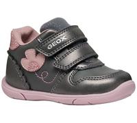 Geox Bébé Fille B Zapito Girl First Walker Shoe, Gris foncé Rose, 23 EU