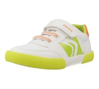 Geox B GISLI Boy A, Basket Bébé - Jeunes, White/Green Fluo,