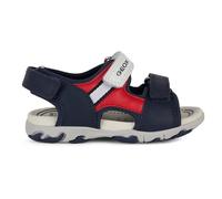 Geox Bébé garçon B Sandal Flaffee Boy, Bleu Marine/Rouge, 24 EU