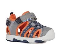 Geox Bébé Garçon B Sandal Multy Boy B Sandales, Grey/Fluo Orange, 20 EU