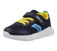 Geox Bébé garçon B Sprintye Boy C Basket, Bleu Marine/Jaune, 24 EU