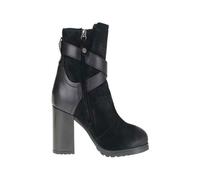 GEOX Bottes en cuir NEW LISE pour femmes, noires avec fermeture éclair 39 39