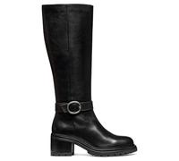Geox Bottes hautes D Damiana pour femme, Noir, 40 EU