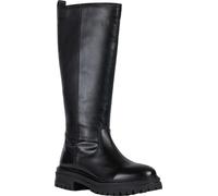Geox - Bottes hautes pour femmes "D Iridea C", cuir FS11143 (37 EU) (Noir)