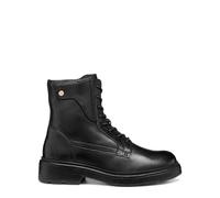 Geox Bottes SWELEN pour femme en cuir lisse noir, Noir , 38 EU