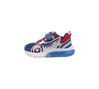 Geox Boy's J Ciberdron B Sneaker, Bleu/Rouge, 36 EU