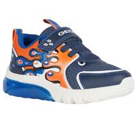 Geox Boy's J Ciberdron Sneaker, Bleu Marine/Orange., 7 UK Child