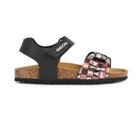 Geox Boy's J Ghita B Sandal, noir/rouge, 1.5 UK