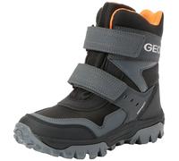 Geox Boy's J Himalaya B ABX Ankle Boot, noir/orange, 4 UK