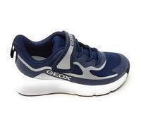 Geox Chaussures de sport pour enfant PRO-Ran J65P7F, bleu marine et argent, avec déchirure, ergonomique et amorti, Bleu marine et argent, 34 EU