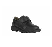 Geox - Chaussures d'uniforme scolaire pour garçons "Shaylax", lanière unique, cuir FS8281 (32 EU) (Noir)