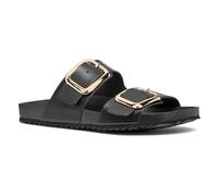 Geox D BRIONIA R B Sandales plates pour femme Noir Taille 36 EU