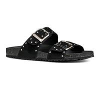 Geox D BRIONIA R I Sandales plates pour femme Noir Taille 40 EU