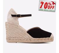 Geox D Gelsa A Sandales À Talons Wdge D'été Pour Femmes Noires