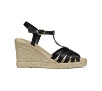 Geox - D Gelsa Wedge Espadrilles - Femme - Chaussures - Noir - Taille: 41 EU