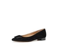 Geox D GISELDA15 Ballet Plat pour Femme, Noir, 41 EU, Noir, 41 EU