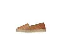 Geox D LAMPEDUSA A, Sandale compensée espadrilles femme, Camel,