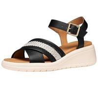 Geox D MELICONIA G Wedge Sandales pour femme Noir Taille 40 EU