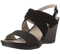 Geox D New Rorie A, Sandales Compensées Femme, Noir (Blackc9999), 35 EU