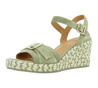 Geox D Panarea Espadrille Wedge Sandales, Pistache, 40 EU