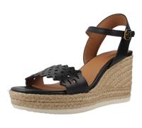 Geox Femme D Ponza A Sandales compensées, Noir, 37 EU