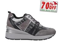 Geox D Zosma B Baskets Femme Imperméables Sport Quotidien En Cuir Gris