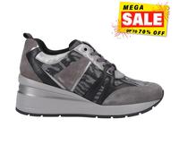 Geox D Zosma B Baskets Femme Imperméables Sport Quotidien En Cuir Gris