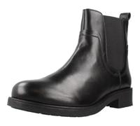 Geox Bottines D Rawelle A Cuir Noir Zip latéral Femme 37